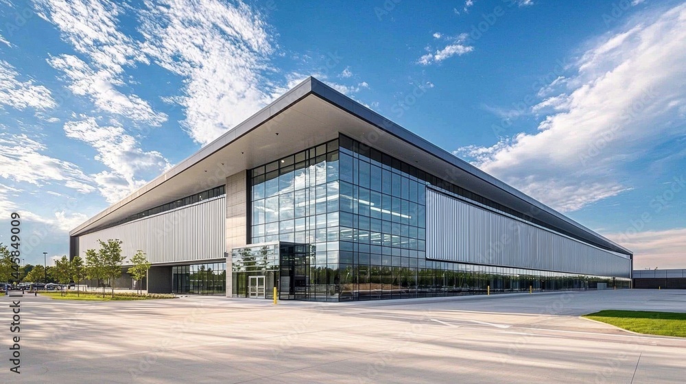 Fototapeta premium A cutting-edge logistics center equipped with advanced technology.