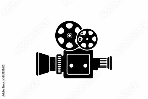 Film Camera icon silhouette vector illustration