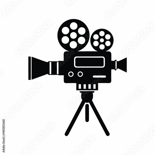 Film Camera icon silhouette vector illustration