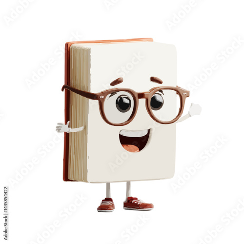 A joyful book with glasses