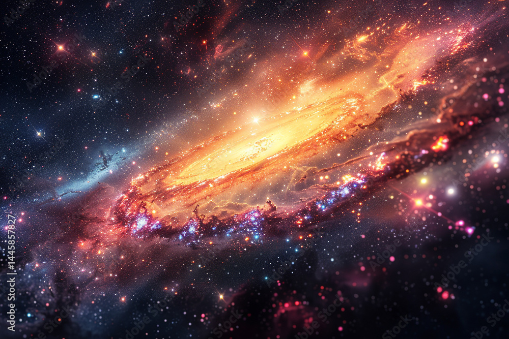 The magnificent and intricate cosmic tapestry of the universe showcases the interconnectedness and celestial harmony of all celestial bodies, serving as a testament to the unfathomable size and comple The magnificent and intricate cosmic tapestry of the universe showcases the interconnectedness and celestial harmony of all celestial bodies, serving as a testament to the unfathomable size and comple