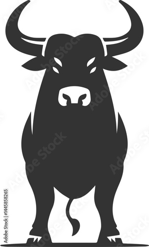 Vector bull silhouette design