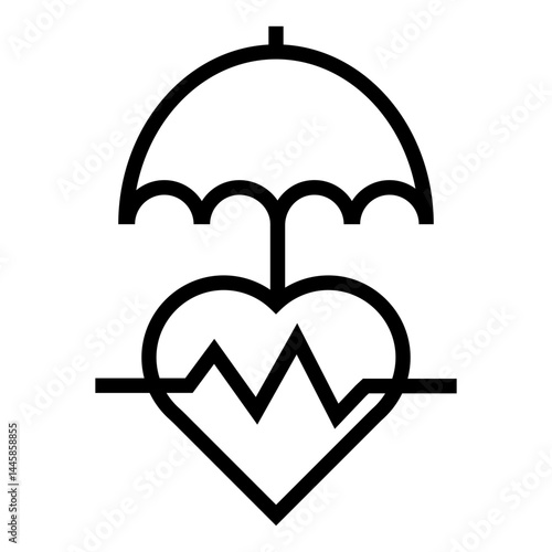 heart insurance vector icon