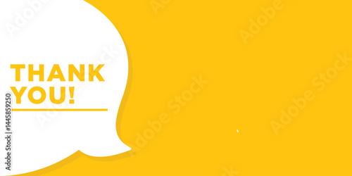 Thankyou speech bubble banner. Used for business, marketing and advertising.