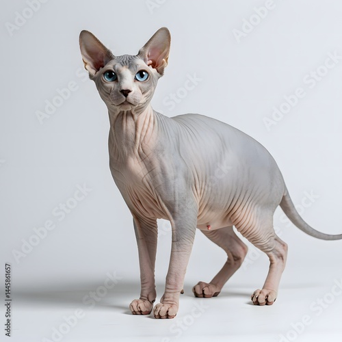 Realistic Sphynx cat standing