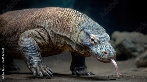 Komodo Dragon Close-Up: Powerful Reptile Portrait
