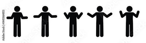man icon, stick figure people silhouettes	
