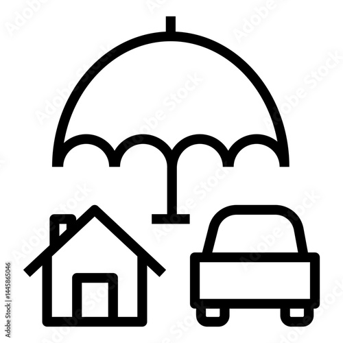 non-life insurance vector icon