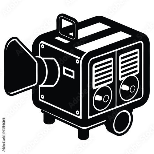 journalist element isolated portable generator on white background
