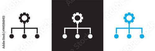 DevOps methodology and software development concept icon.  Vector for websites, mobile interfaces, presentations, banner, visual branding etc. Vector illustration. EPS 10