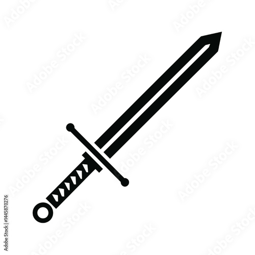 Sword Icon Silhouette Clipart