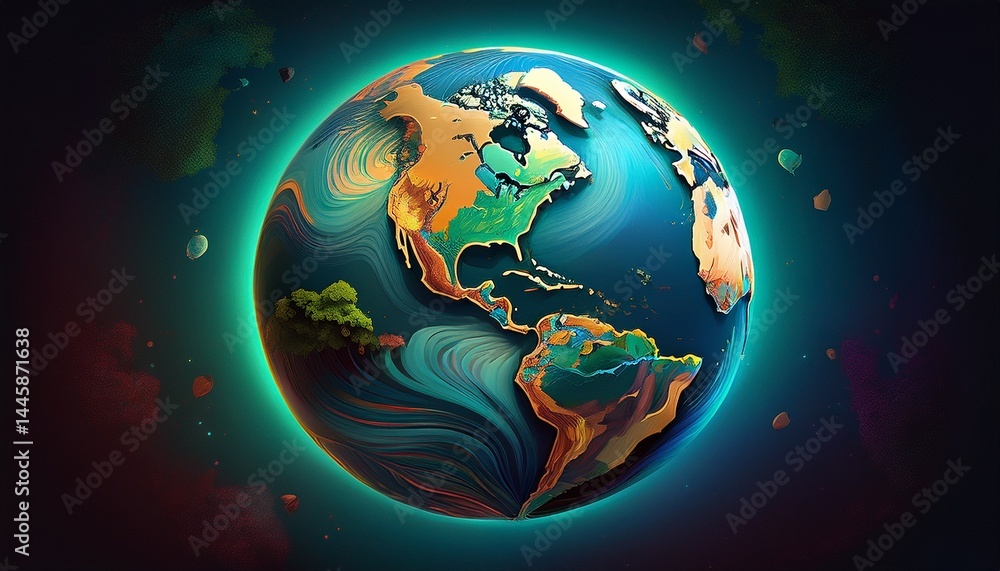 Obraz premium earth planet globe