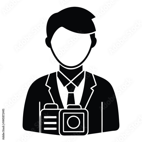 journalist element isolated social media dashboard on white background
