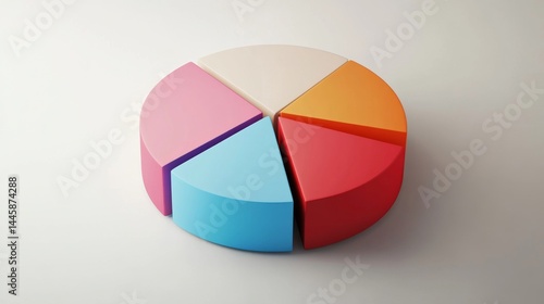 D pie chart with contrasting color parts, organized into a clean, professional layout Free Download D pie chart with contrasting color parts, organized into a clean, professional layout - GFXLoad