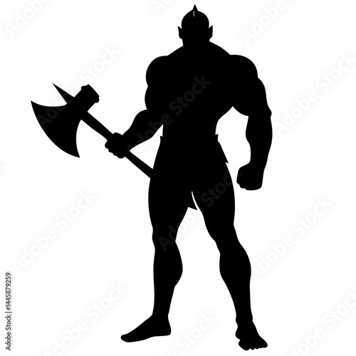 Strong Male Silhouette in Black Art