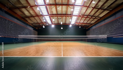 modern court gym badminton interior floor stadium indoor empty sport field design decoration