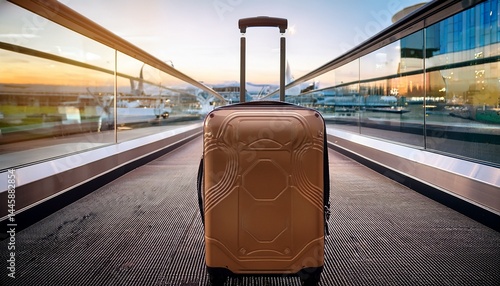 rimowa travel suitcase at seattle airport