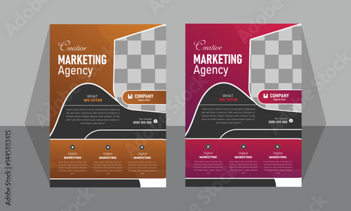 
Corporate creative colorful business flyer template design set, abstract business flyer, vector template design or business poster template design
