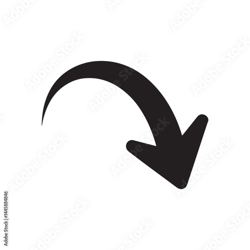 Curved Downward Right Arrow Icon