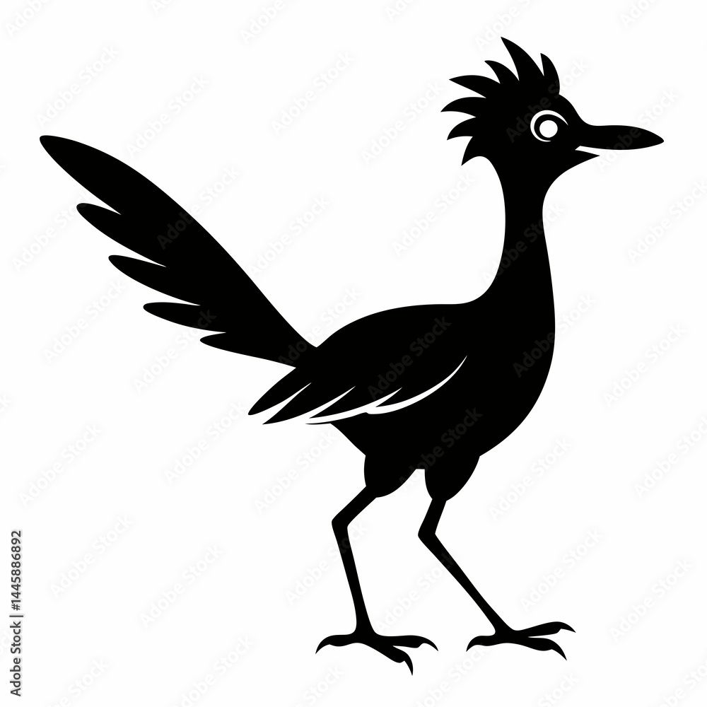 Fototapeta premium Elegant Roadrunner Silhouette Design