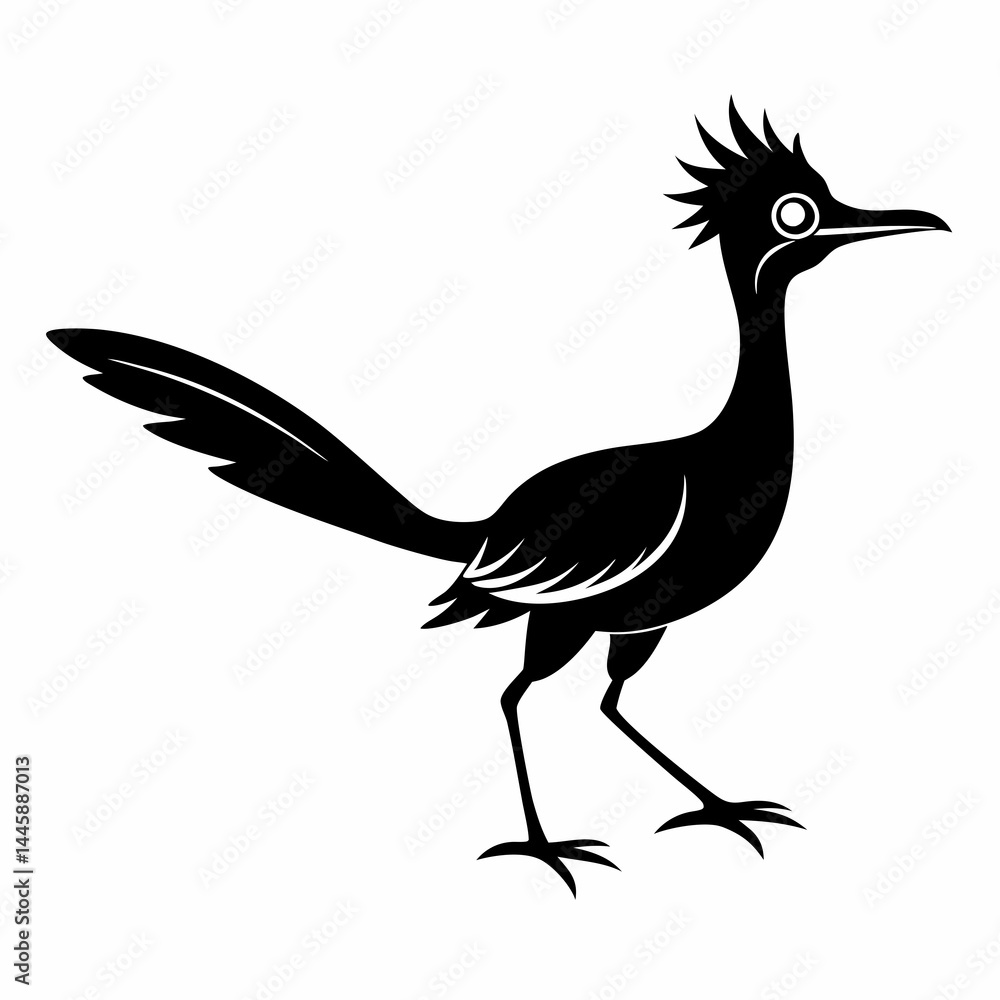 Fototapeta premium Elegant Roadrunner Silhouette Design