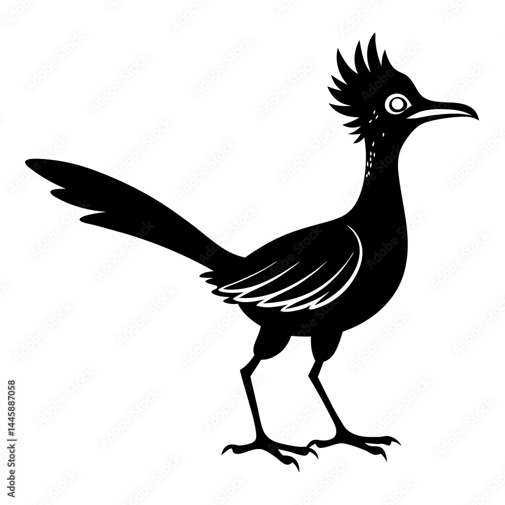 Fototapeta premium Elegant Roadrunner Silhouette Design