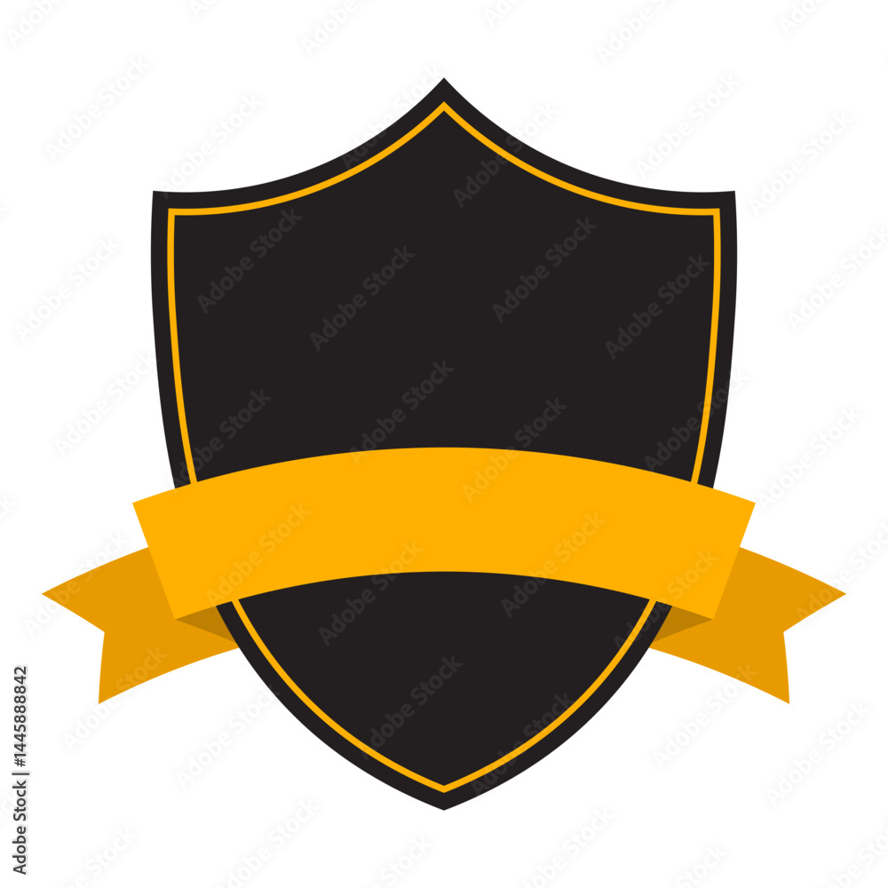Blank Badge with Ribbon Design Blank Badge with Ribbon Design