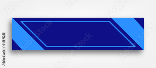 abstract futuristic blue web banner or linkedin cover design template