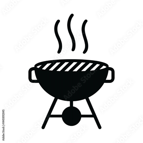 Outdoor BBQ Grill Silhouette