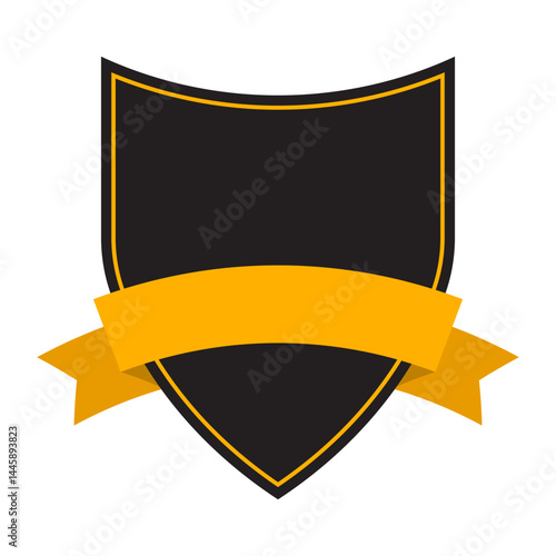 Blank Badge with Ribbon Design