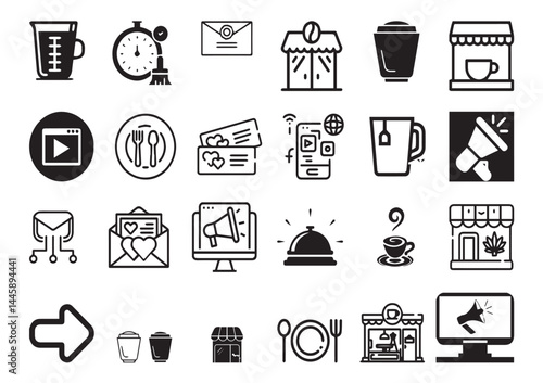 Drinking Coffee, Daily Routine, Invitation to Hang Out – Vector Set for Social Media, Marketing & Cafe editable vector
