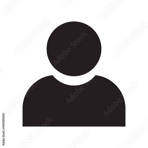 black profile person icon vector