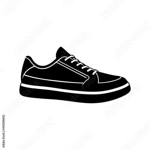 Sneaker silhouette vector illustration