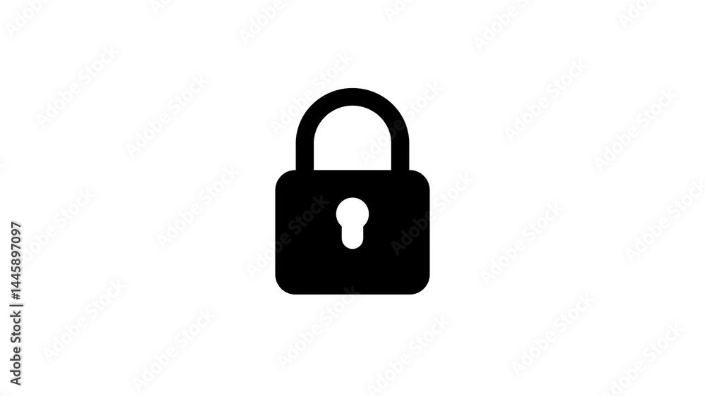 Security lock animation. Lock animation icon security safety protection 4k video concept. Lock icon. Security lock animation. Lock animation icon security safety protection 4k video concept. Lock icon.