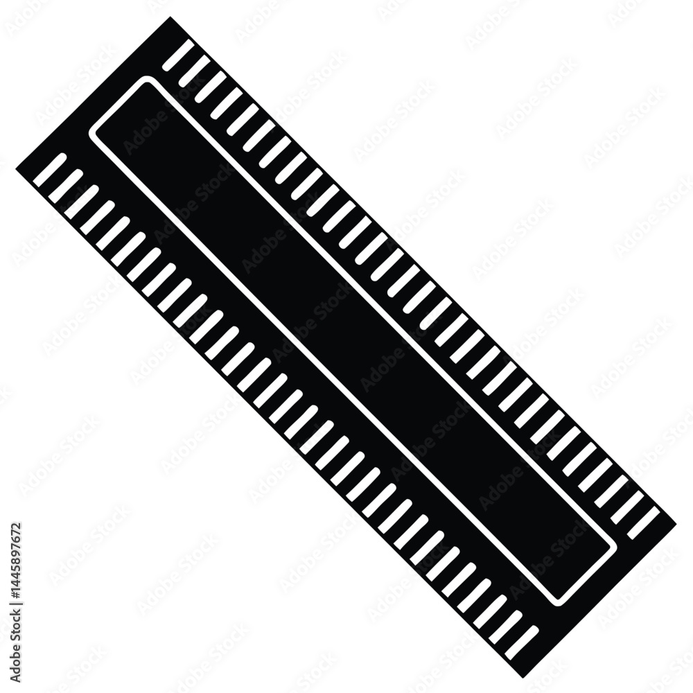 High-Resolution Image of a Rectangular Ruler with Markings High-Resolution Image of a Rectangular Ruler with Markings
