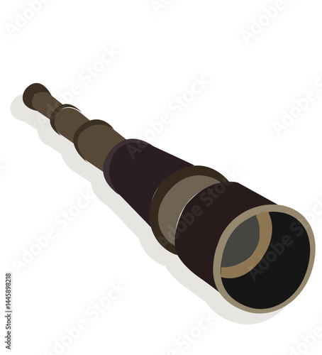 ancient mariner's spyglass. spyglass icon,
