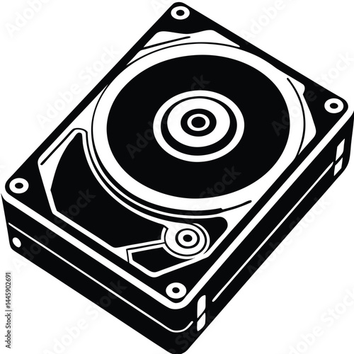 Hard Drive Icon Data Storage Illustration