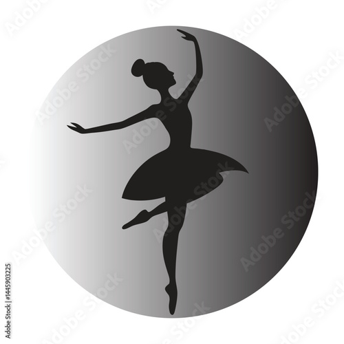 Dancing girl icon and symbols