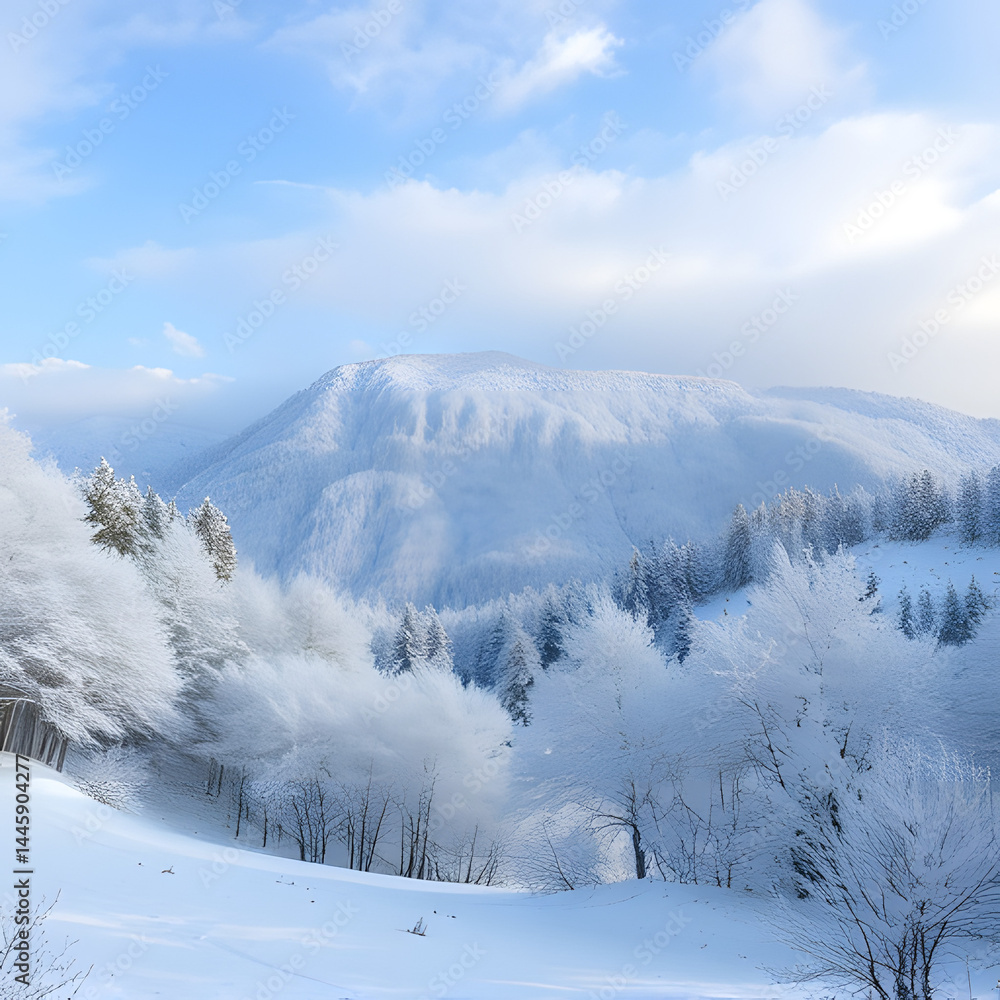 Obraz premium winter landscape with snow