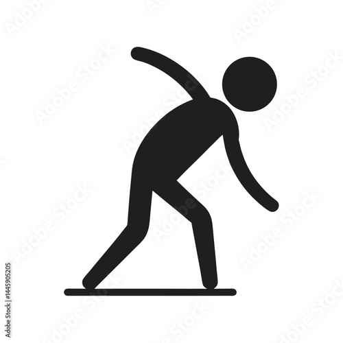 person stretching and reaching to the side icon