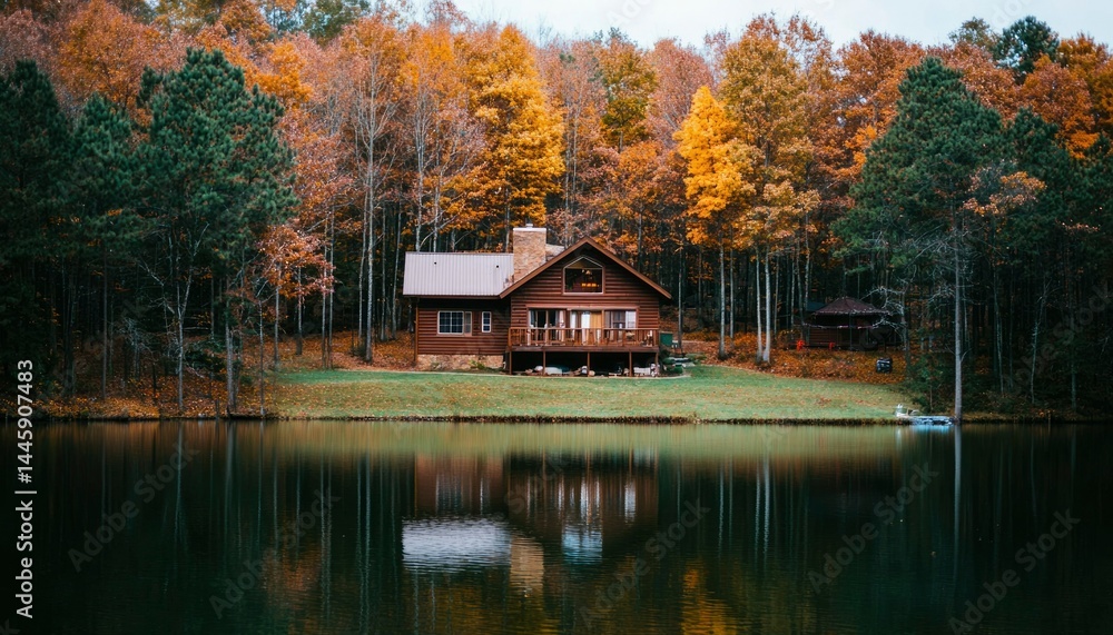 Fall cabin by the lake Fall cabin by the lake