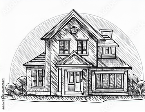 home hand drawn sketch drawing doodle