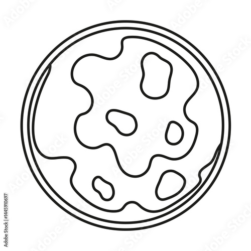 slice of ham in outline