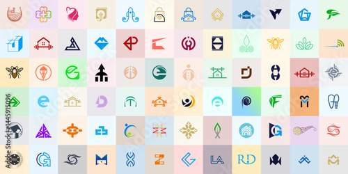 mega logo collection. collection of many abstract logo