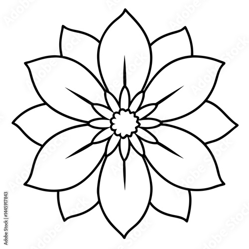 inimal Cosmos-Themed Mandala Line Art