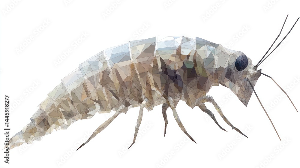 Highly Detailed Microscopic View of Intricate Crustacean Creature with Compound Eyes Carapace Legs and Segmented Body Highly Detailed Microscopic View of Intricate Crustacean Creature with Compound Eyes Carapace Legs and Segmented Body