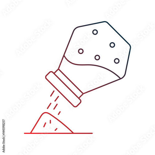 seasoning gradient outline icon with white background vector stock illustration