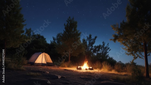 Starlit Campsite Serenity