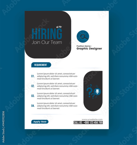 We Are Hiring Flyer Template