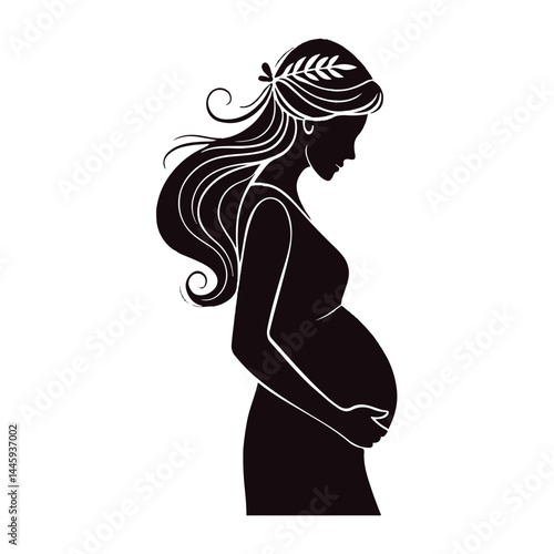 silhouette of pregnant woman